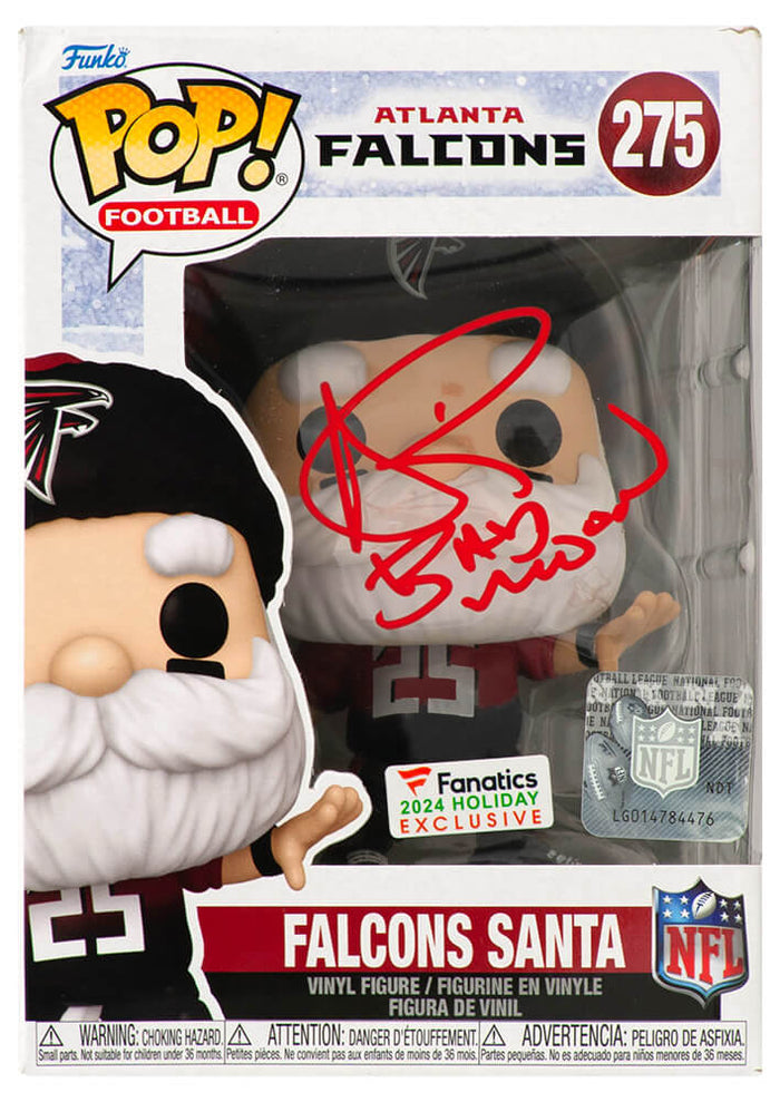 Andre Rison Autographed Atlanta Falcons 2024 'SANTA' Funko Pop Doll #275 with Bad Moon-Powers Sports Memorabilia