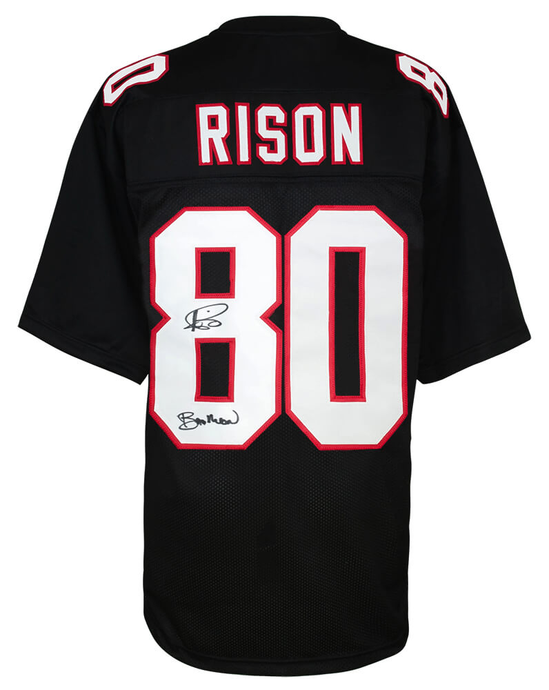 Andre Rison Autographed Black Custom Jersey with Bad Moon-Powers Sports Memorabilia