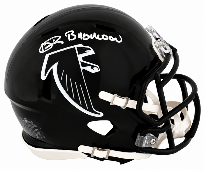 Andre Rison Autographed Atlanta Falcons (90-02 Style) T/B Riddell Speed Mini Helmet with Bad Moon-Powers Sports Memorabilia