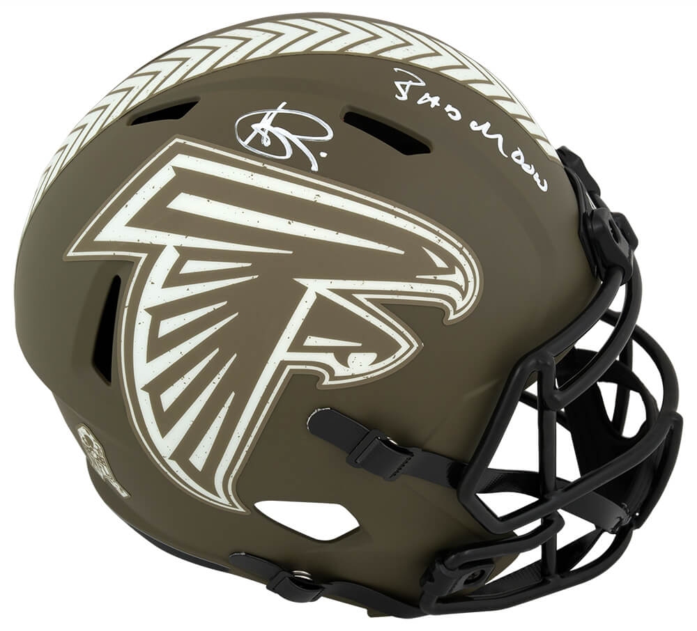 Andre Rison Atlanta Falcons Autographed Salute to Service Riddell Replica-Powers Sports Memorabilia