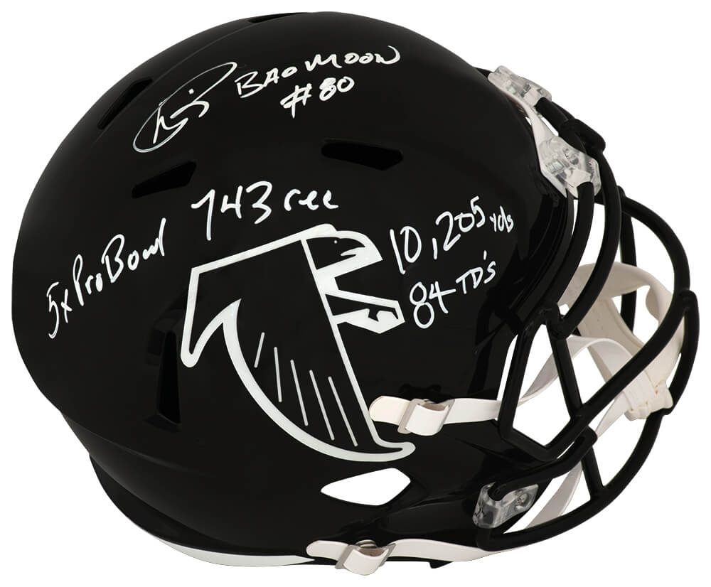 Andre Rison Atlanta Falcons Autographed Throwback Full Size Riddell Replica Helmet-Powers Sports Memorabilia