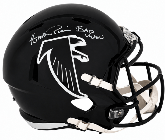 Andre Rison Autographed Atlanta Falcons (90-02 Style) T/B Riddell Full Size Speed Replica Helmet with Bad Moon-Powers Sports Memorabilia