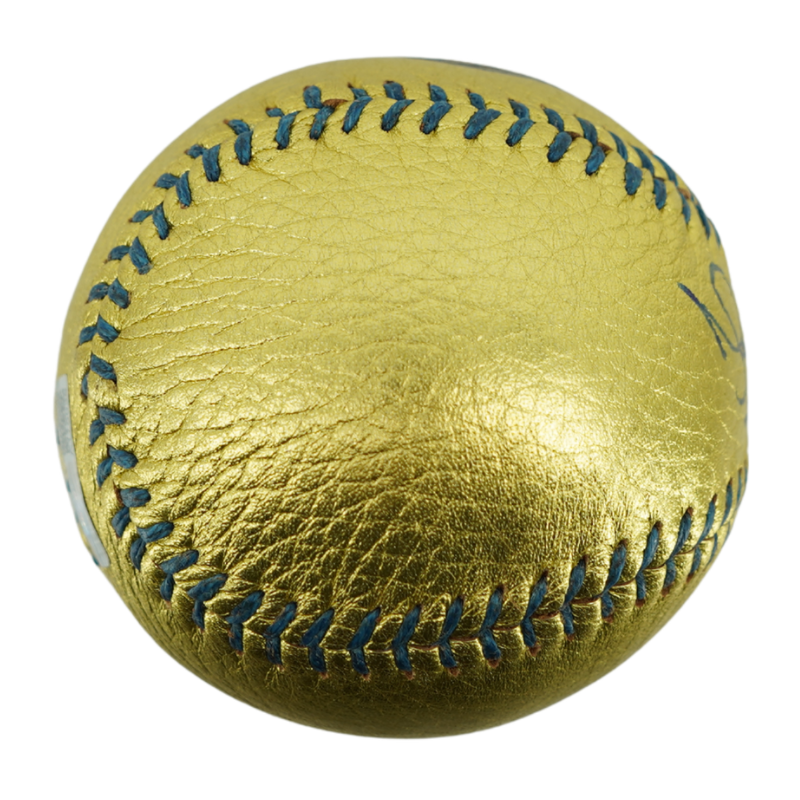 Mariano Rivera New York Yankees Signed Inscribed Hand Stitched Gold Baseball LE of 42-Powers Sports Memorabilia