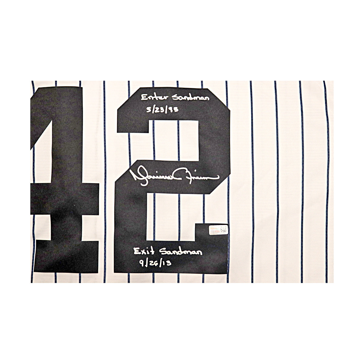 Mariano Rivera New York Yankees Signed Inscribed "Enter Sandman 5/23/95, Exit Sandman 9/26/13" Nike Replica Jersey-Powers Sports Memorabilia
