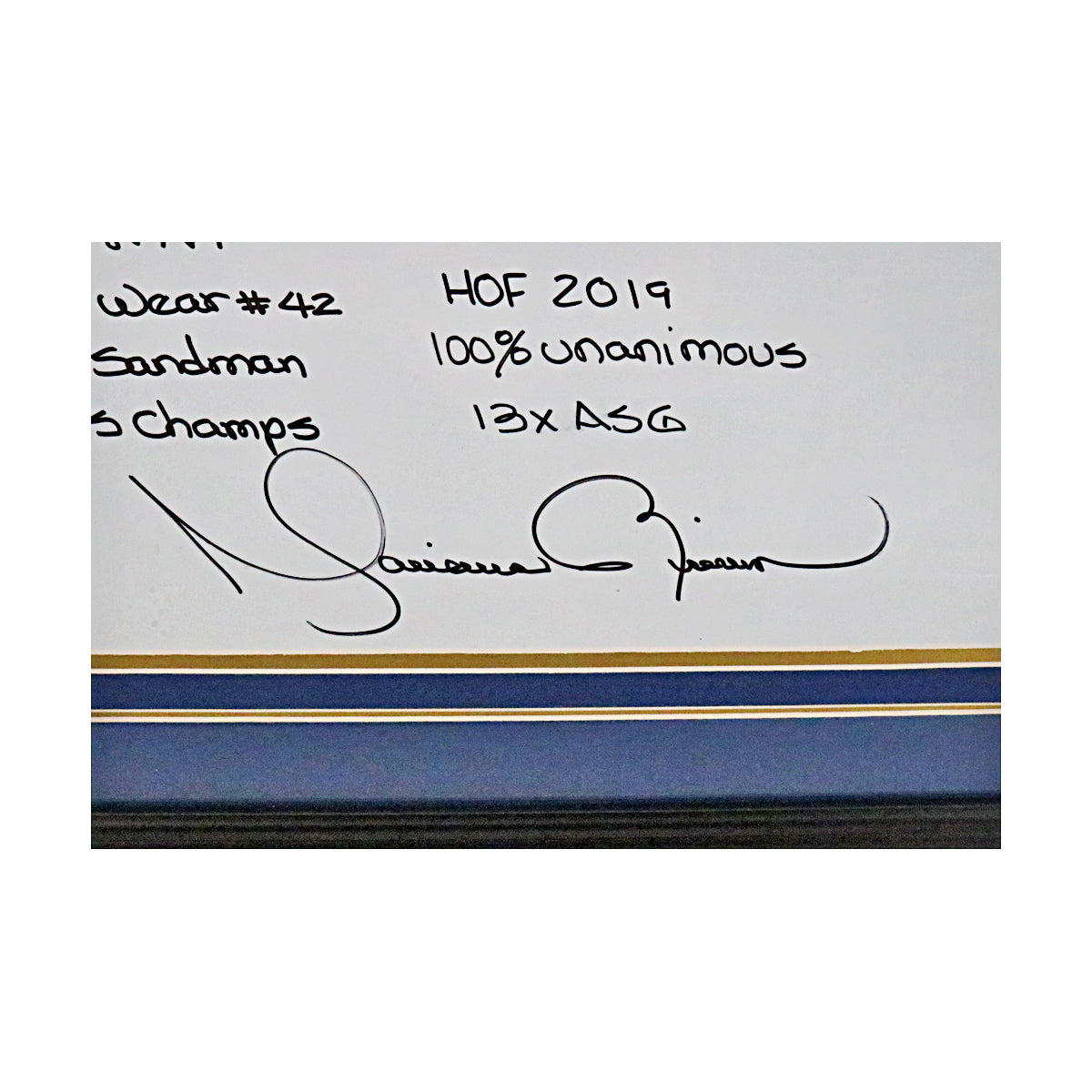 Mariano Rivera New York Yankees Signed CX Authentic Replica Framed Pitching Rubber with Multiple Inscriptions-Powers Sports Memorabilia