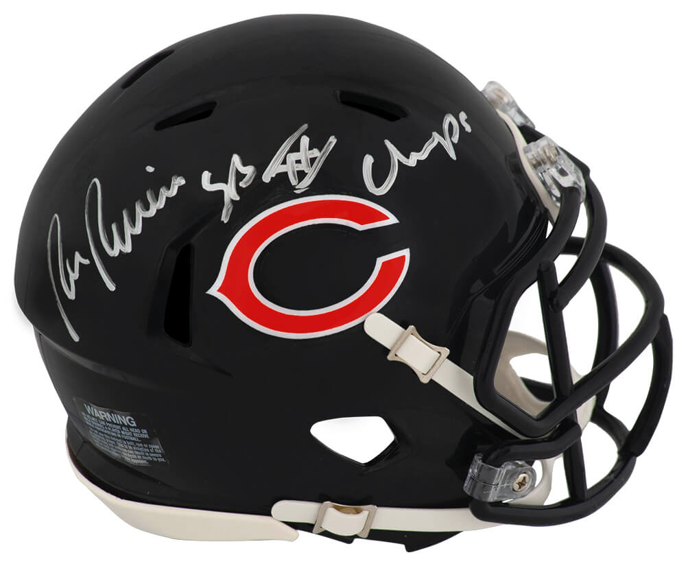 Ron Rivera Autographed Chicago Bears Riddell Speed Mini Helmet with SB XX Champs-Powers Sports Memorabilia