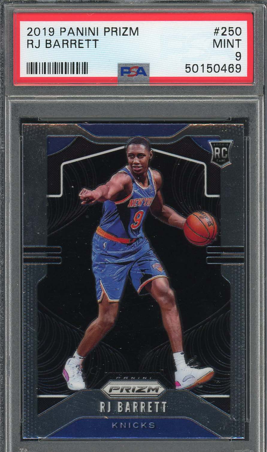 RJ Barrett 2019 Panini Prizm Basketball Rookie Card RC #250 Graded PSA 9-Powers Sports Memorabilia