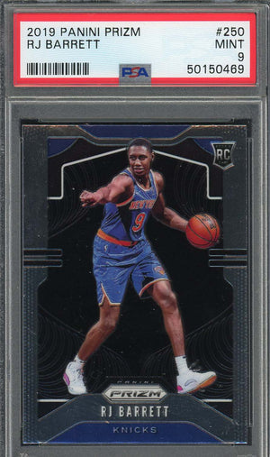 RJ Barrett 2019 Panini Prizm Basketball Rookie Card RC #250 Graded PSA 9-Powers Sports Memorabilia