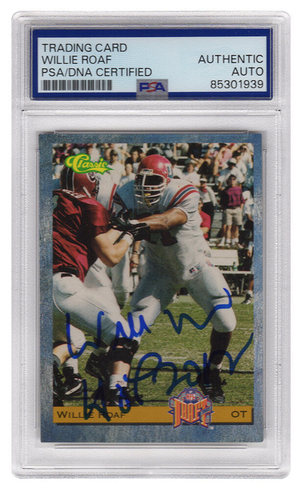 Willie Roaf Autographed 1993 Classic Rookie Football Card #8 PSA-Powers Sports Memorabilia