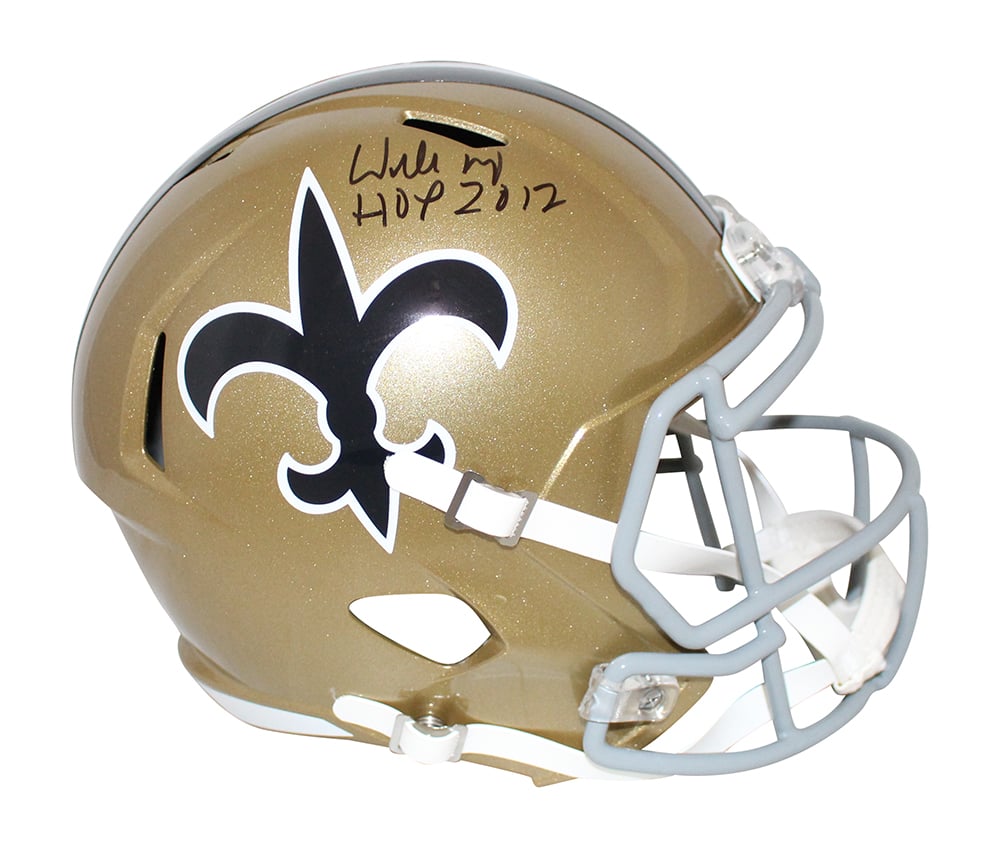 Willie Roaf New Orleans Saints Signed Full Size Helmet - F/S 1976-99 Speed HOF Beckett-Powers Sports Memorabilia
