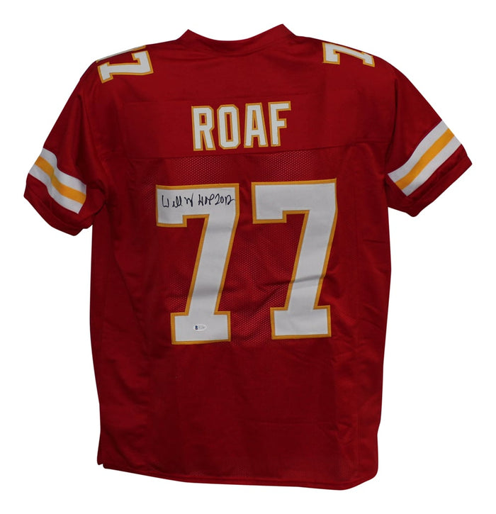Willie Roaf Signed Pro Style Red XL Jersey HOF – Beckett Authenticated-Powers Sports Memorabilia