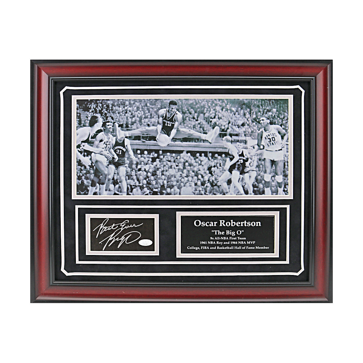 Oscar Robertson Cincinnati Signed Framed Cut Chit Collage (JSA COA #CD21669)