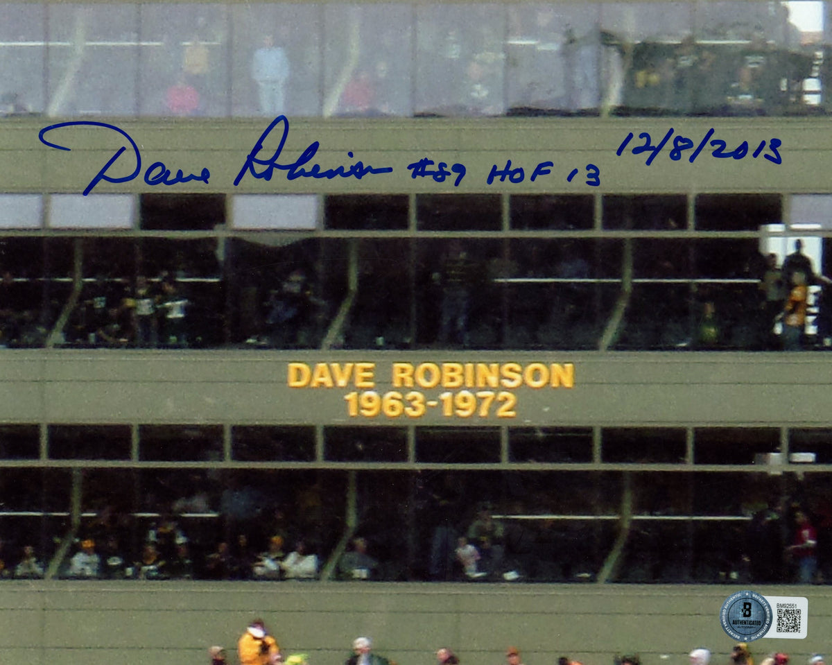 Dave Robinson Green Bay Packers Signed 8x10 Photo - Beckett Beckett - 59465-Powers Sports Memorabilia