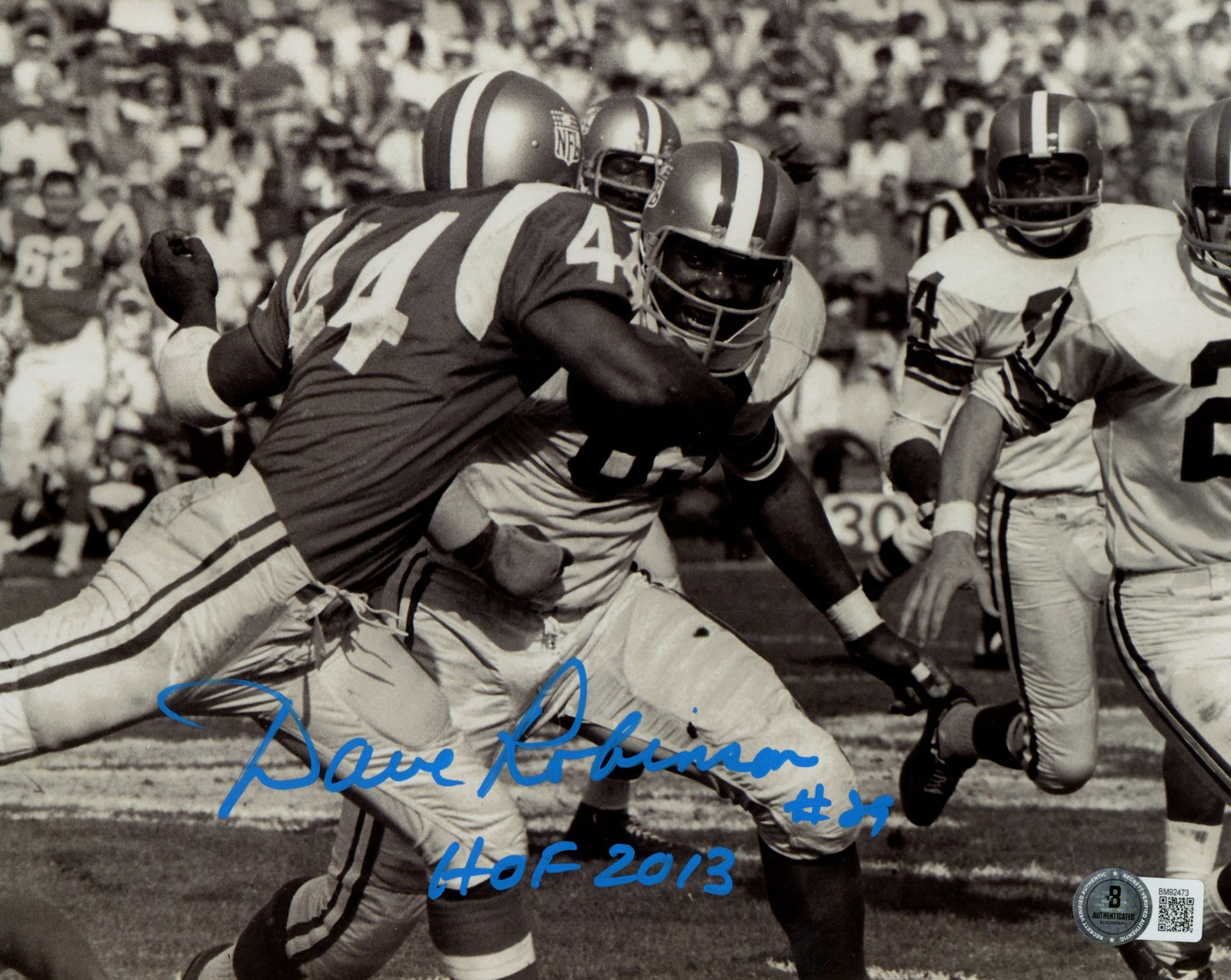 Dave Robinson Green Bay Packers Signed 8x10 Photo SKU 59475-Powers Sports Memorabilia