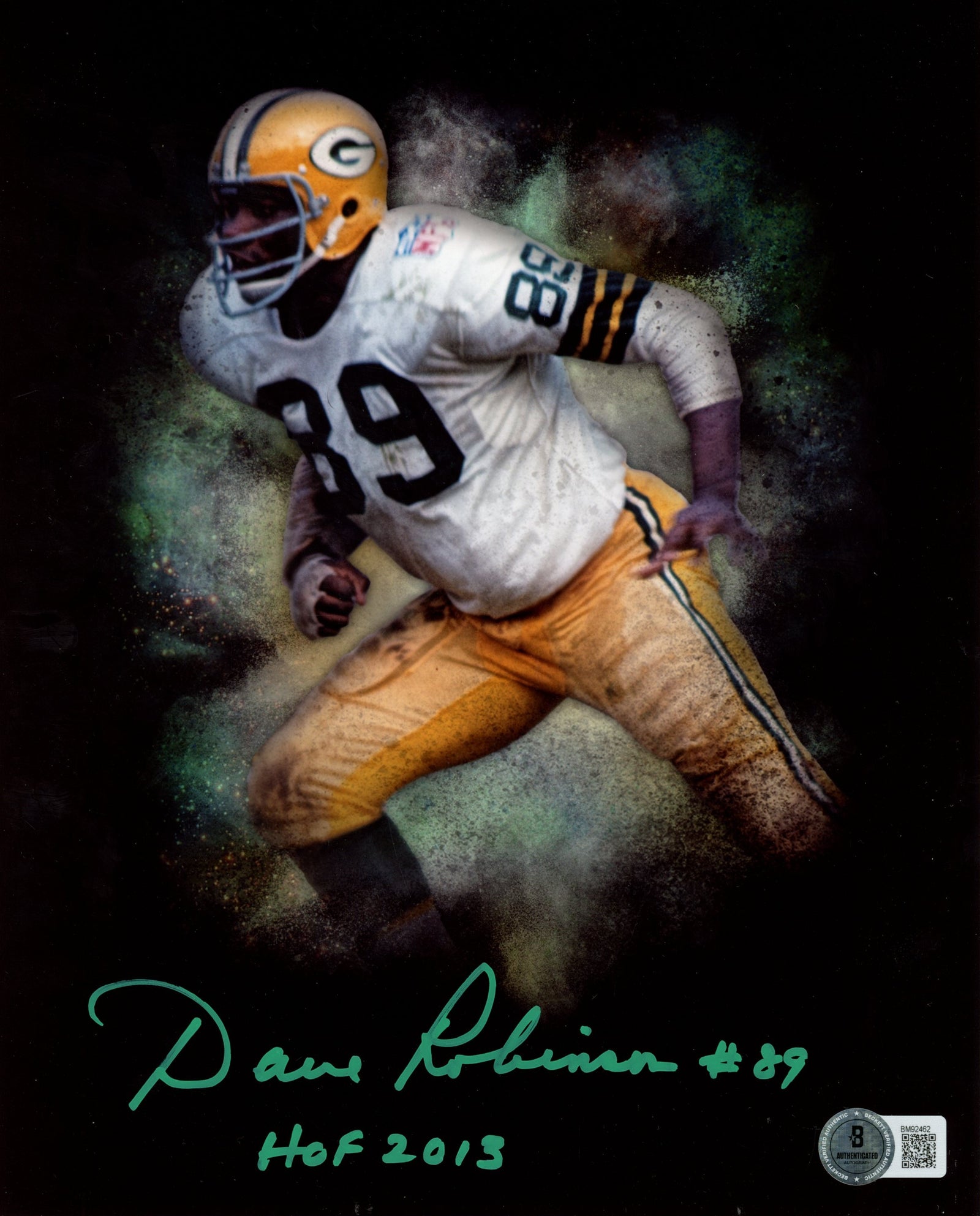 Dave Robinson Green Bay Packers Signed 8x10 Photo SKU 59477-Powers Sports Memorabilia