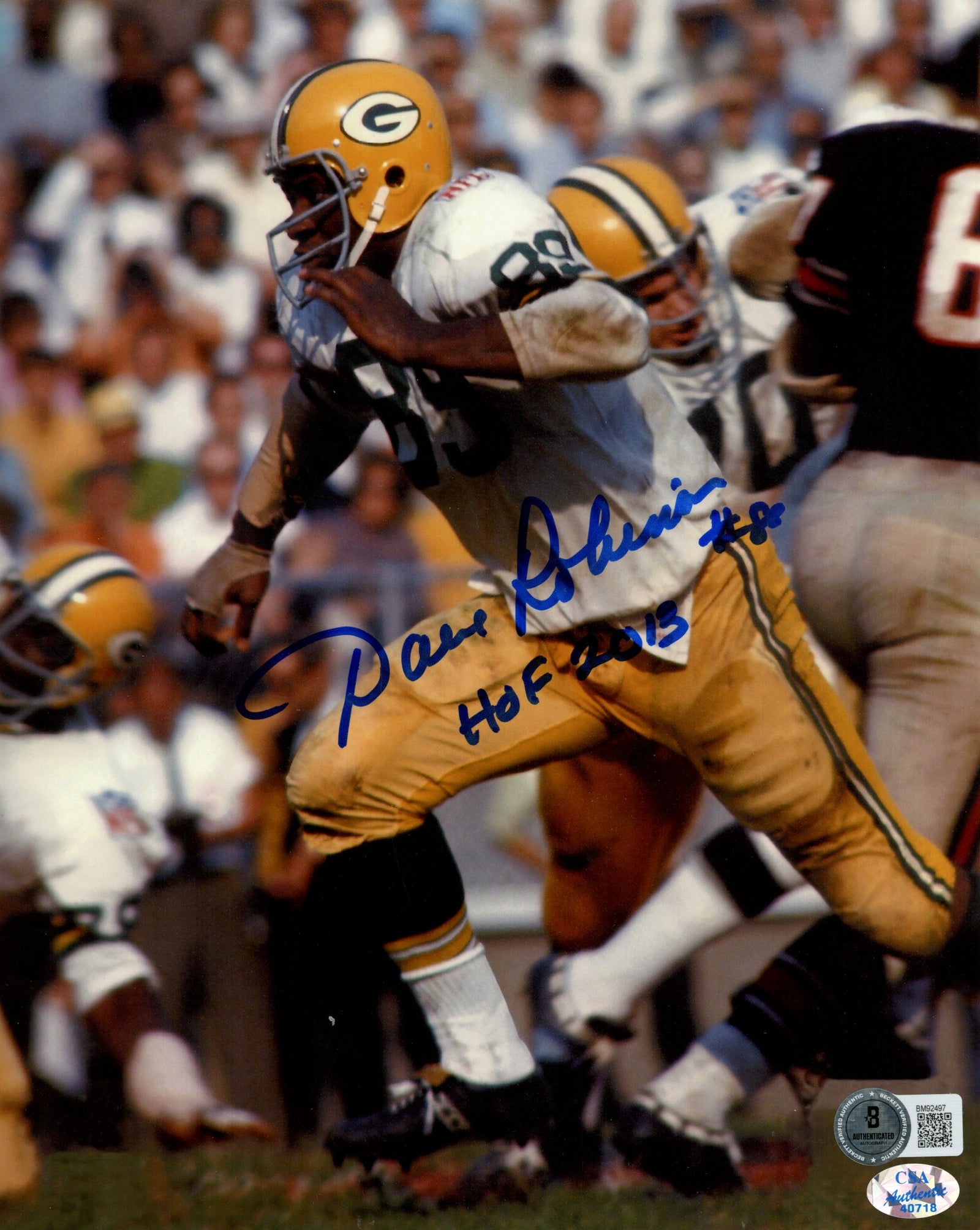 Dave Robinson Green Bay Packers Signed 8x10 Photo SKU 59484-Powers Sports Memorabilia