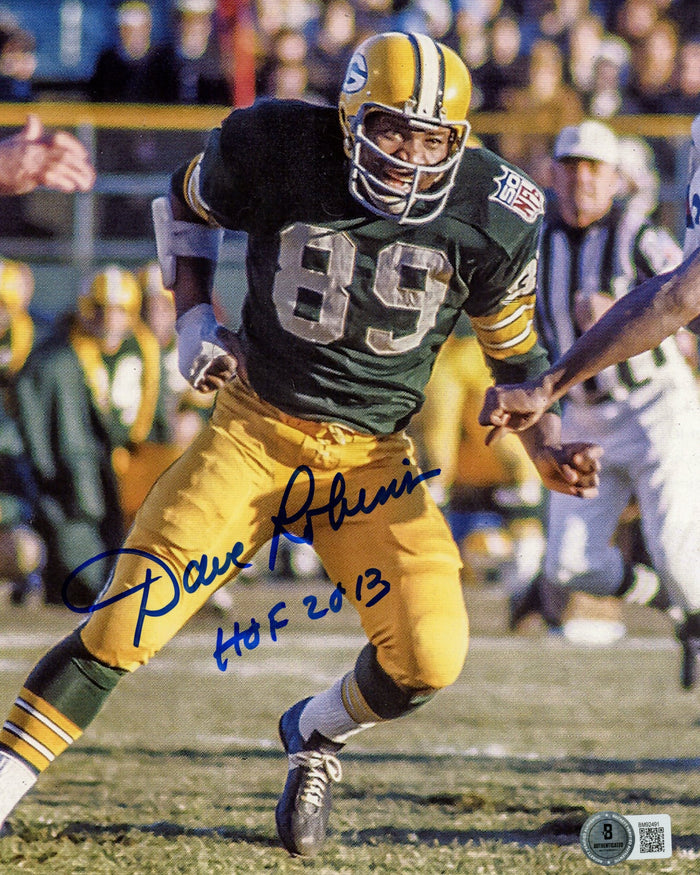 Dave Robinson Signed Green Bay Packers 8x10 Photo – Hall of Fame – Photo Variation 3 – Beckett Authenticated-Powers Sports Memorabilia