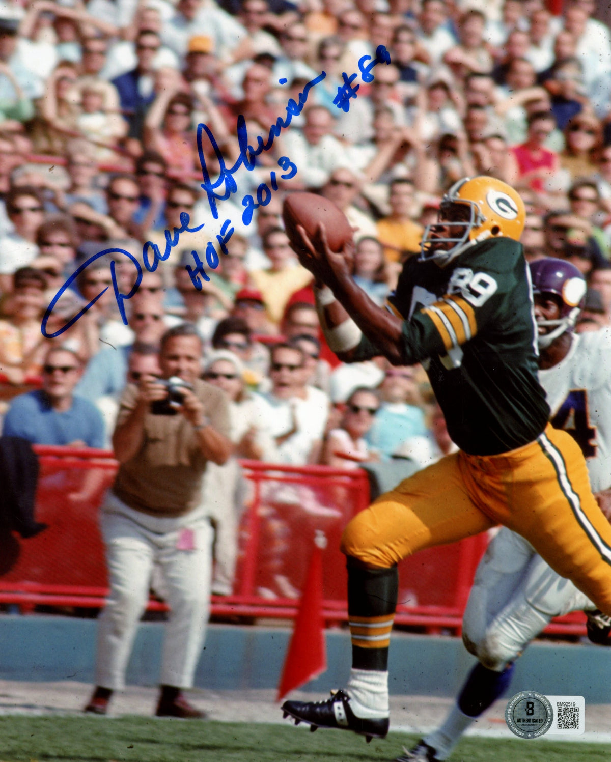 Dave Robinson Green Bay Packers Signed 8x10 Photo - Beckett Beckett - 59495-Powers Sports Memorabilia