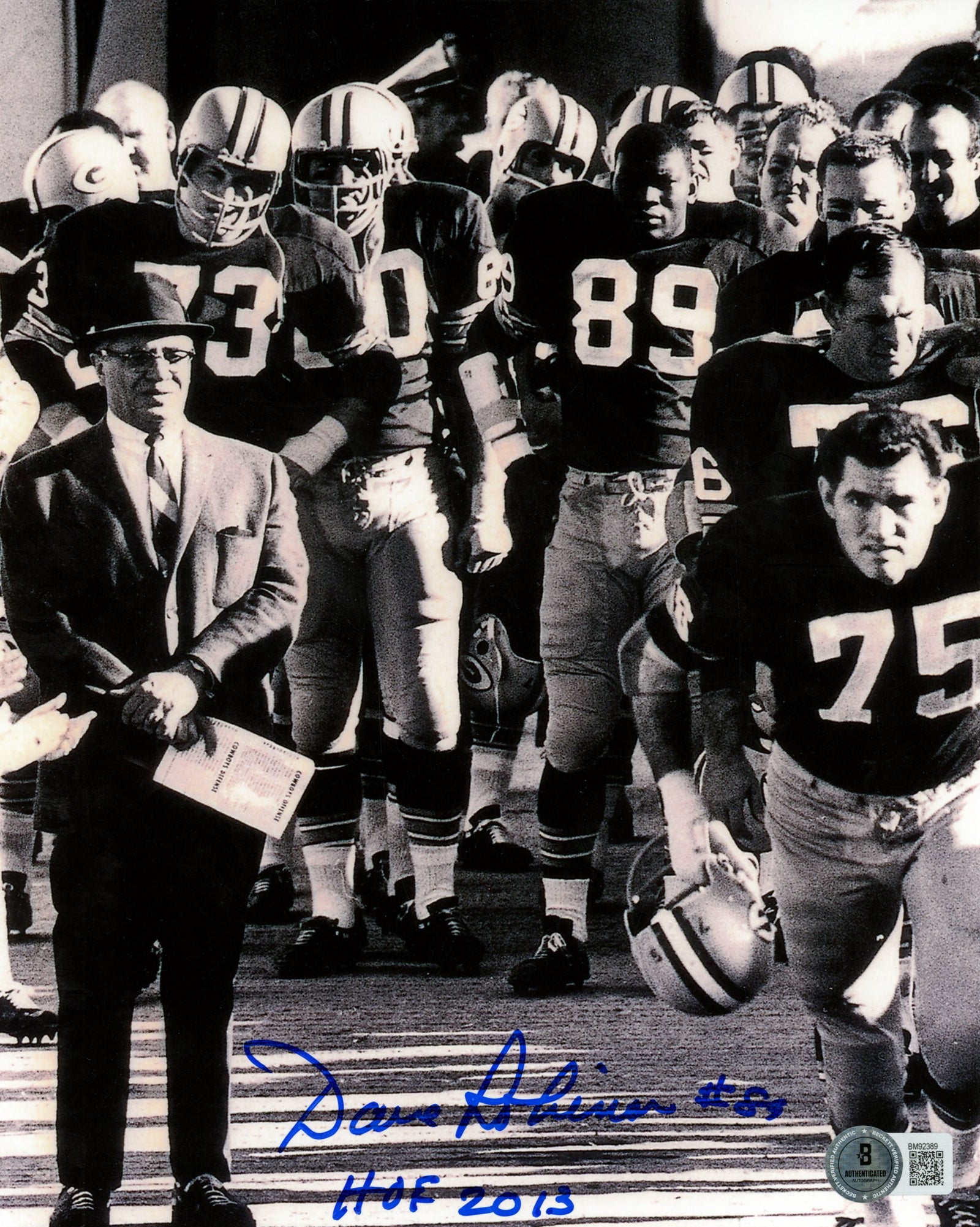 Dave Robinson Green Bay Packers Signed 8x10 Photo SKU 59498-Powers Sports Memorabilia