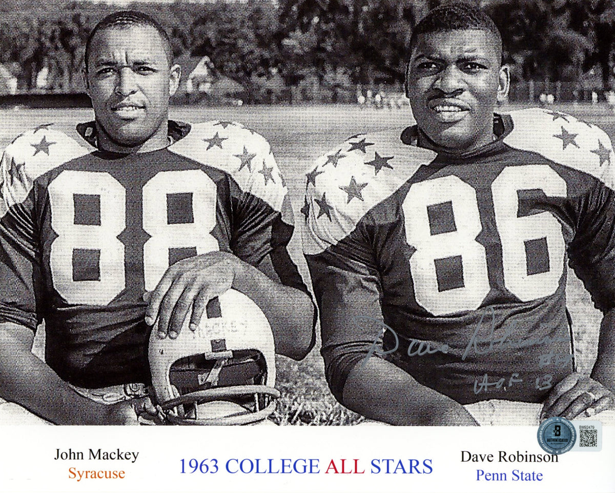 Dave Robinson Penn State Nittany Lions Signed 8x10 Photo - Beckett Beckett-Powers Sports Memorabilia