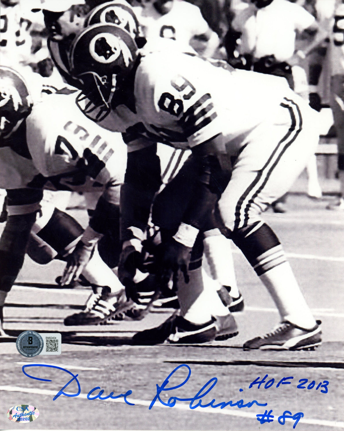 Dave Robinson Washington Redskins Signed 8x10 Photo-Powers Sports Memorabilia