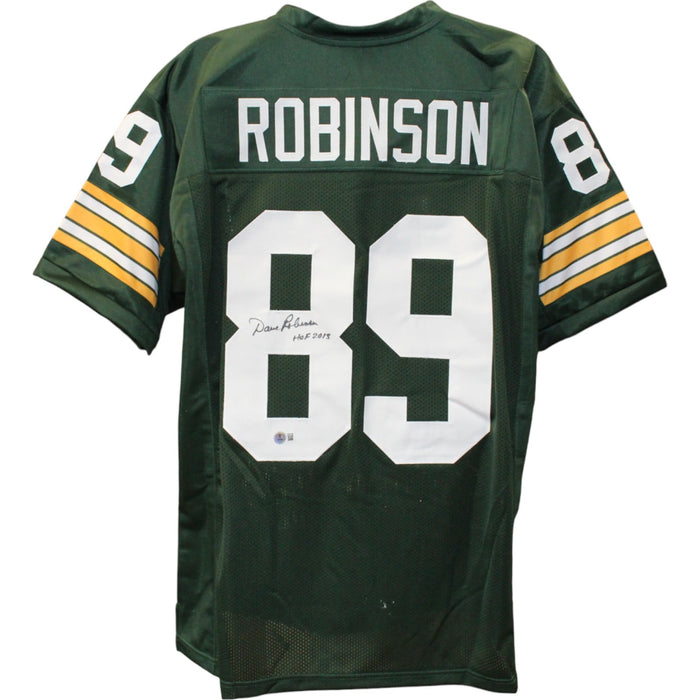 Dave Robinson Signed Pro Style Size XL Green Jersey HOF – Beckett Witness Authenticated-Powers Sports Memorabilia