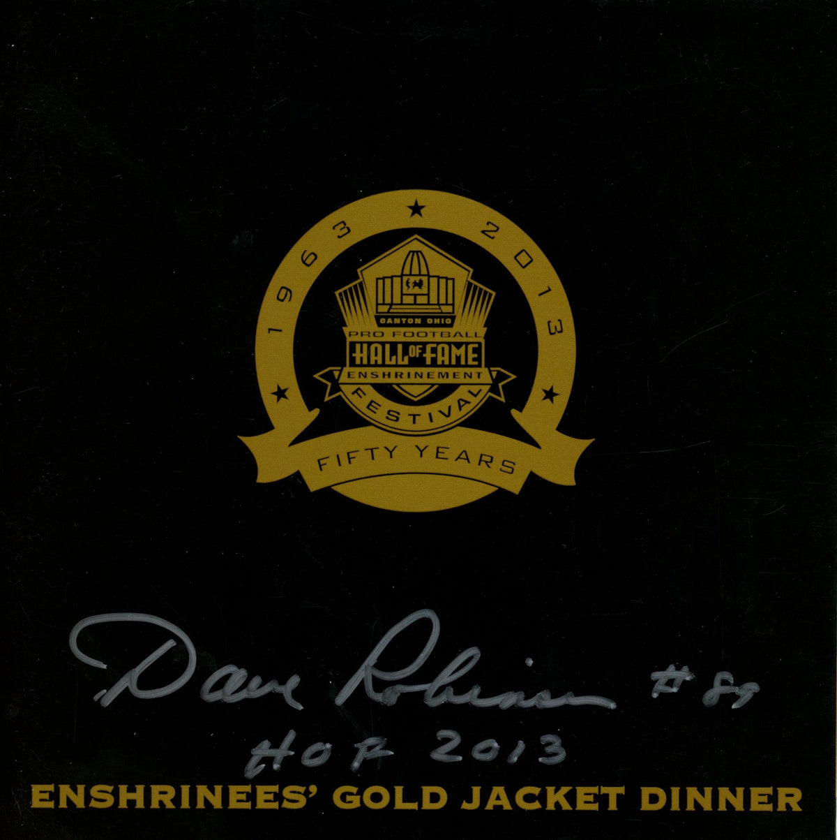 Dave Robinson Green Bay Packers 2013 Gold Jacket Dinner Signed Program-Powers Sports Memorabilia
