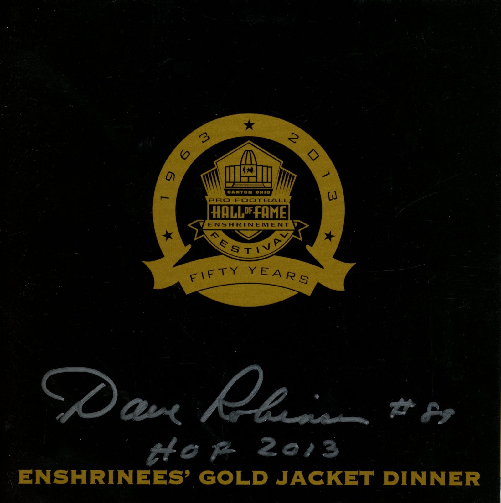 Dave Robinson Green Bay Packers 2013 Gold Jacket Dinner Signed Program-Powers Sports Memorabilia