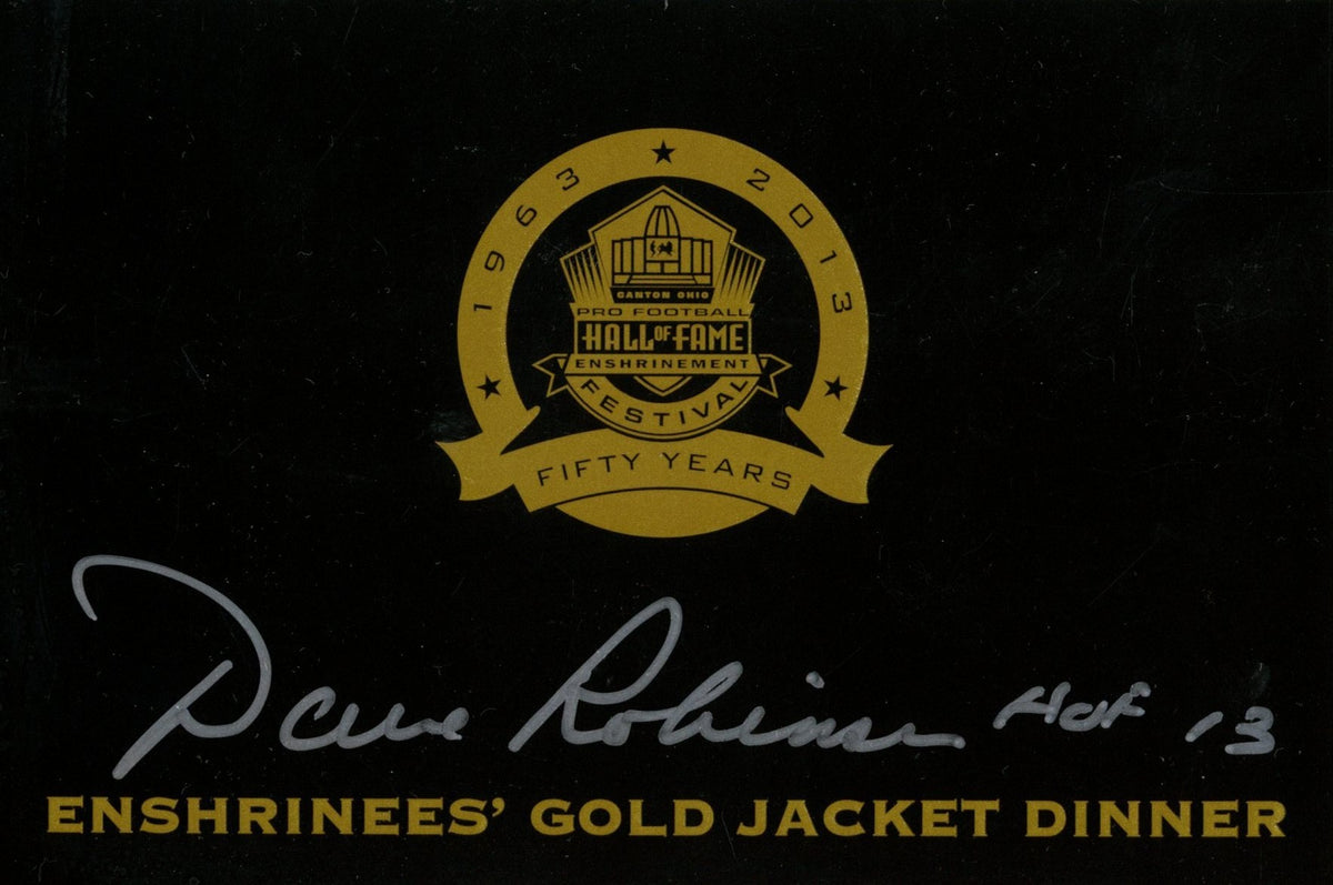Dave Robinson Green Bay Packers 2013 Enshrinees Dinner Signed Ticket-Powers Sports Memorabilia