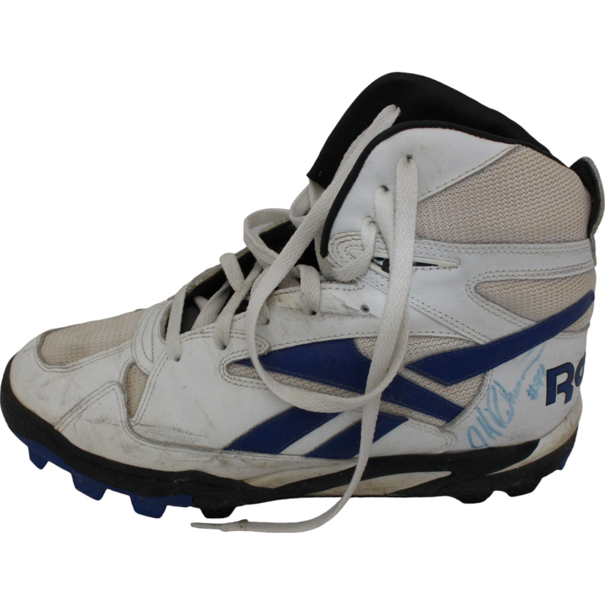Jeff Robinson Denver Broncos Signed Guitar - Game Used Reebok Sz 12 Cleat Left Foot Beckett Beckett-Powers Sports Memorabilia