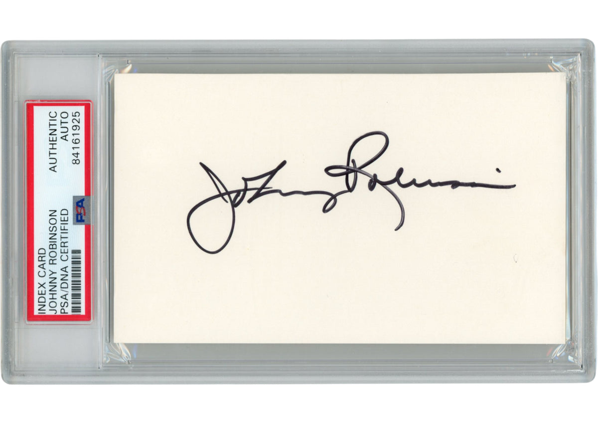 Johnny Robinson Kansas City Chiefs Signed Mini Helmet - Index Slab PSA PSA-Powers Sports Memorabilia