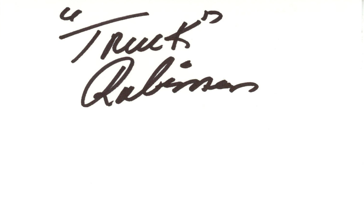Truck Robinson New York Knicks Signed Mini Helmet - Index Beckett Beckett - 45313-Powers Sports Memorabilia