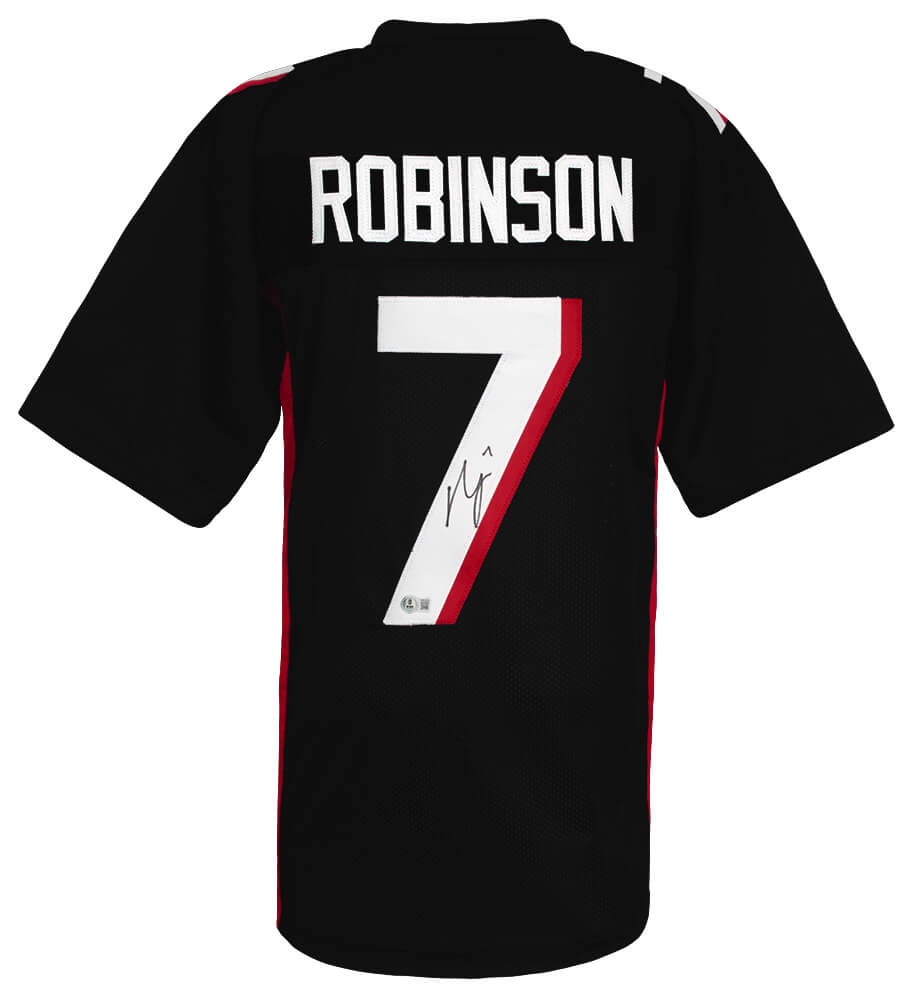 Bijan Robinson Autographed Black Custom Football Jersey Beckett