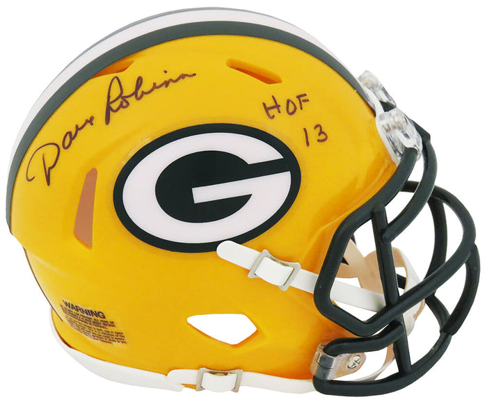Dave Robinson Autographed Green Bay Packers Riddell Speed Mini Helmet with HOF'13-Powers Sports Memorabilia