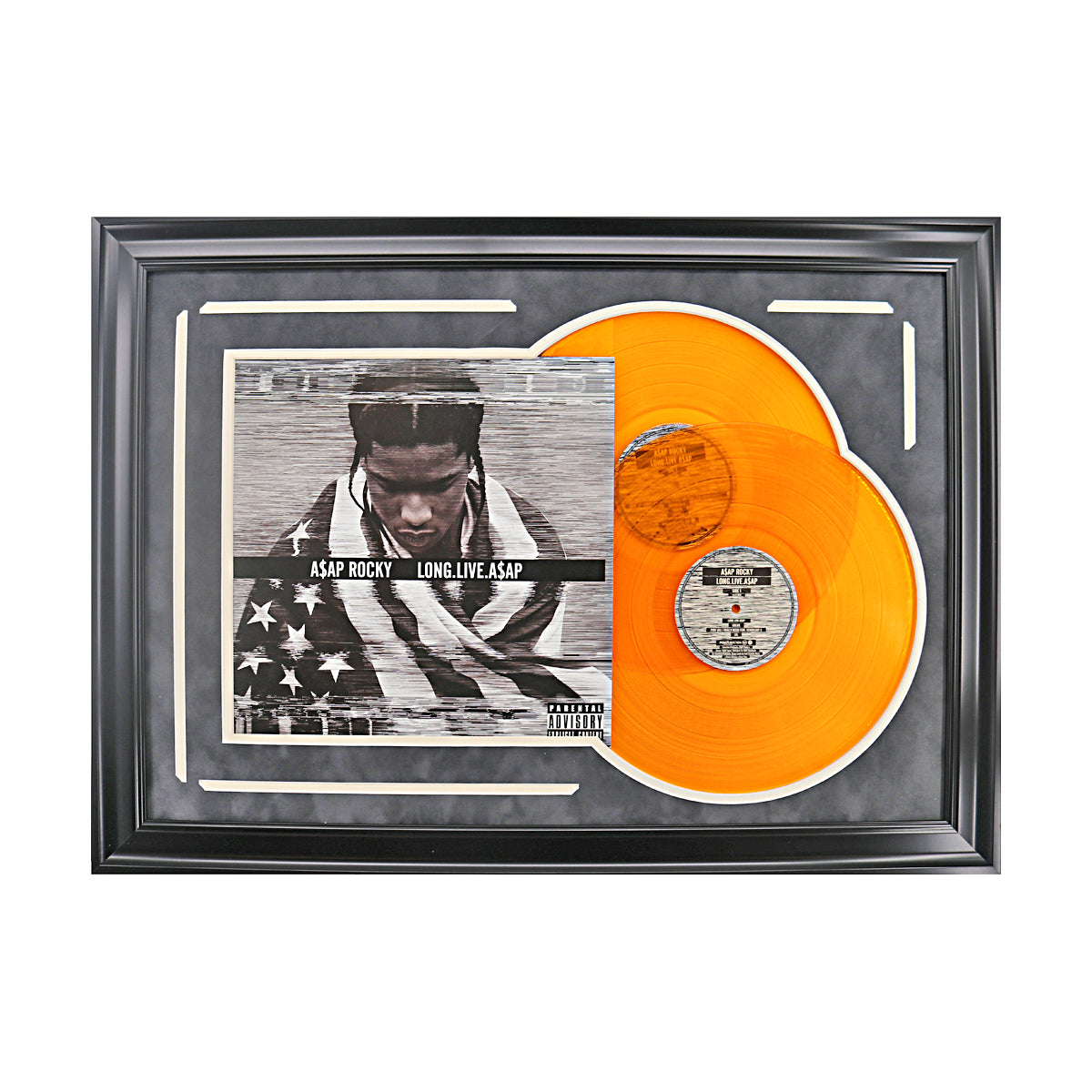 A$AP Rocky - Long. Live. A$AP Framed Double Album-Powers Sports Memorabilia