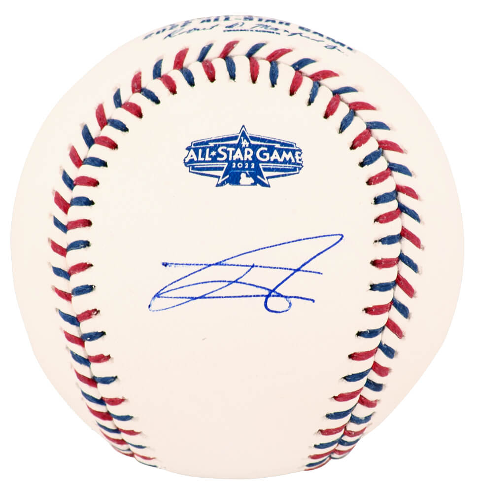 Julio Rodriguez Autographed Rawlings 2022 All Star Game Logo MLB Baseball-Powers Sports Memorabilia