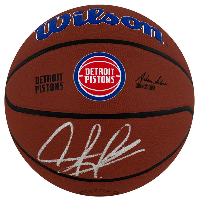 Dennis Rodman Autographed Detroit Pistons Logo Wilson Alliance NBA Basketball-Powers Sports Memorabilia