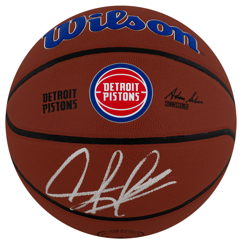 Dennis Rodman Autographed Detroit Pistons Logo Wilson Alliance NBA Basketball-Powers Sports Memorabilia