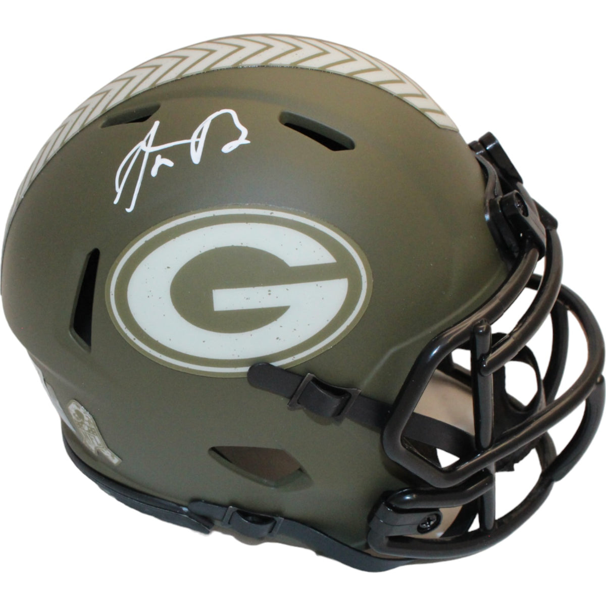 Aaron Rodgers Green Bay Packers Signed Mini Helmet - 22 Salute FAN-Powers Sports Memorabilia