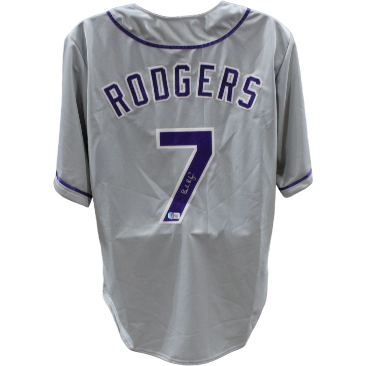Brendan Rodgers Colorado Rockies Signed Jersey - Grey Pro Style Beckett Beckett-Powers Sports Memorabilia