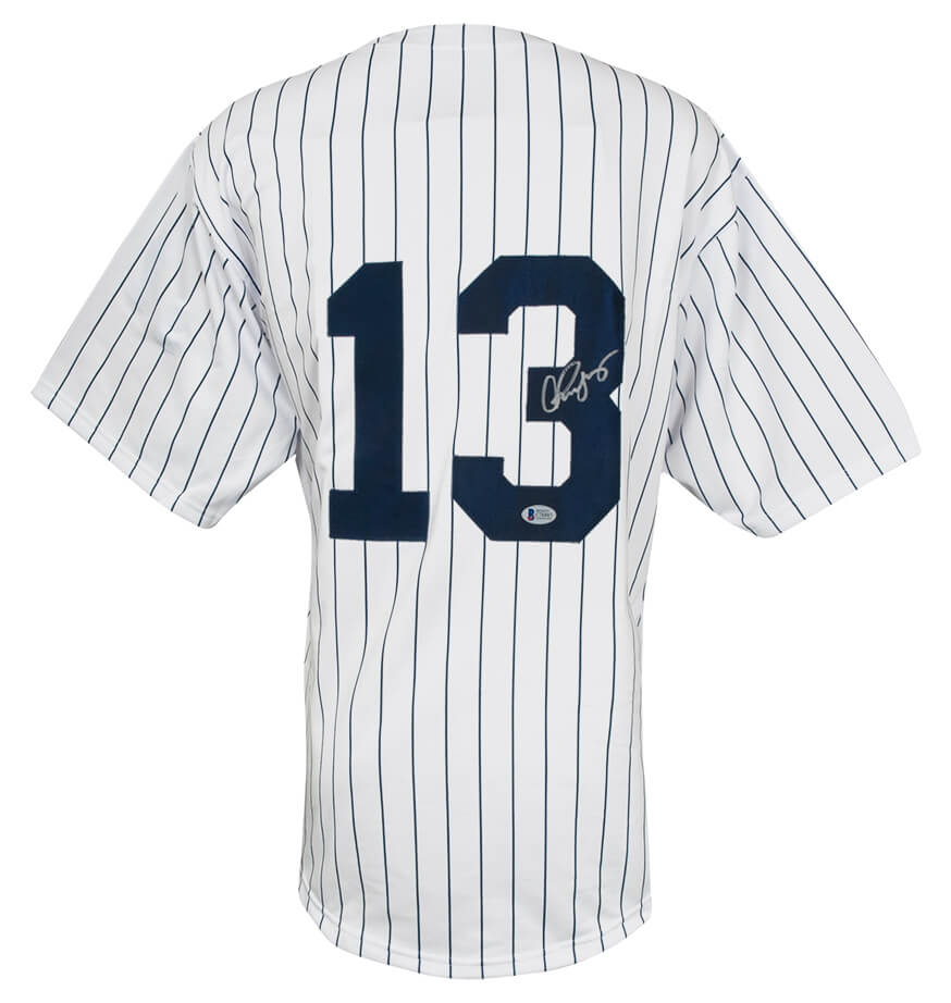 Alex Rodriguez Autographed White Pinstripe Custom Baseball Jersey-Powers Sports Memorabilia