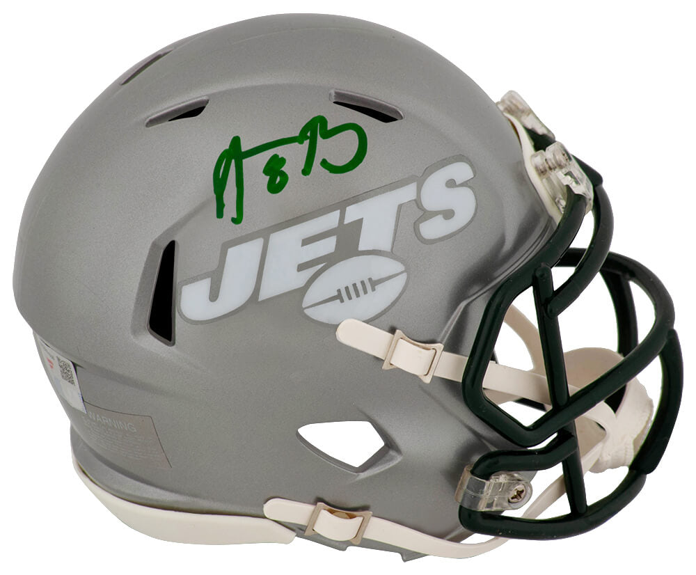 Aaron Rodgers New York Jets Autographed FLASH Riddell Mini Helmet Fanatics-Powers Sports Memorabilia