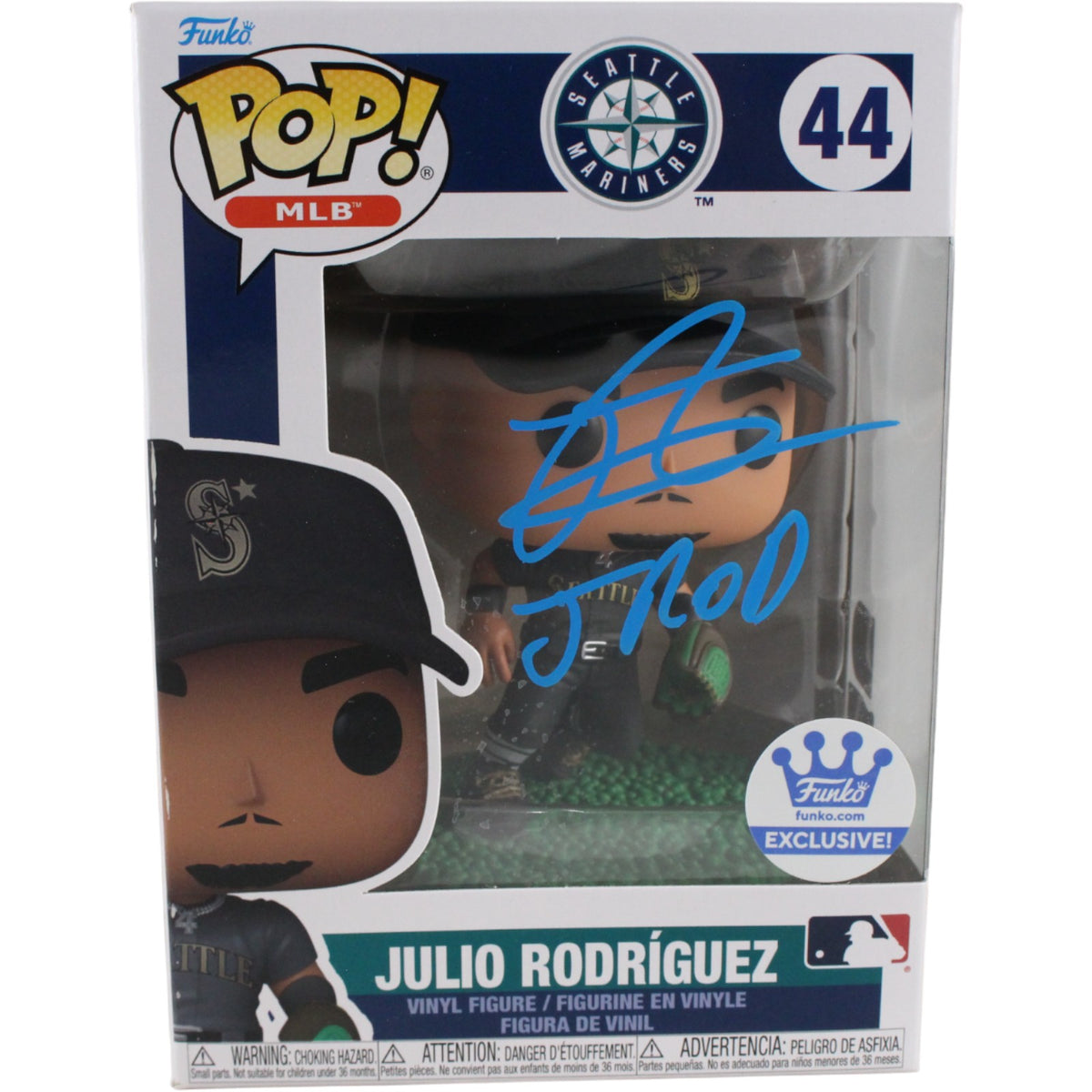 Julio Rodriguez Seattle Mariners Signed Funko Pop - Funko Pop! #44 J Rod Fanatics-Powers Sports Memorabilia