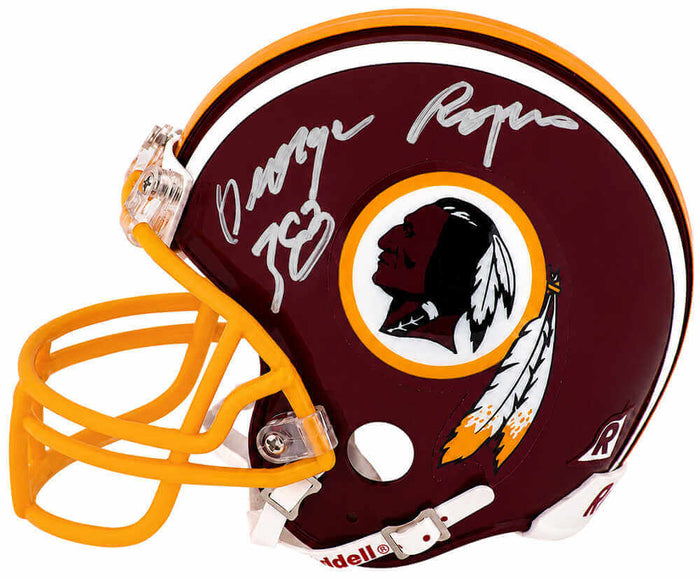 George Rogers Autographed Washington Throwback Riddell (VSR4) Mini Helmet-Powers Sports Memorabilia