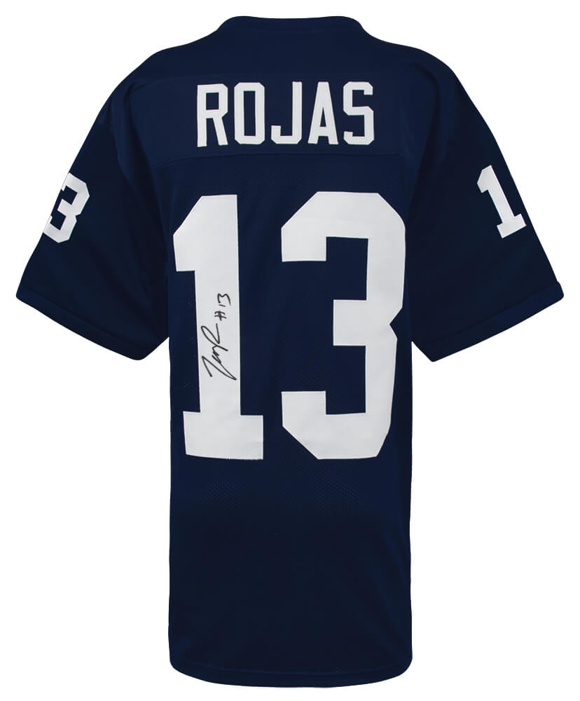 Tony Rojas Autographed Navy Custom College Football Jersey-Powers Sports Memorabilia