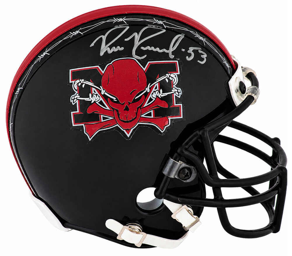 Bill Romanowski Autographed Mean Machine Riddell (VSR4) Mini Helmet-Powers Sports Memorabilia
