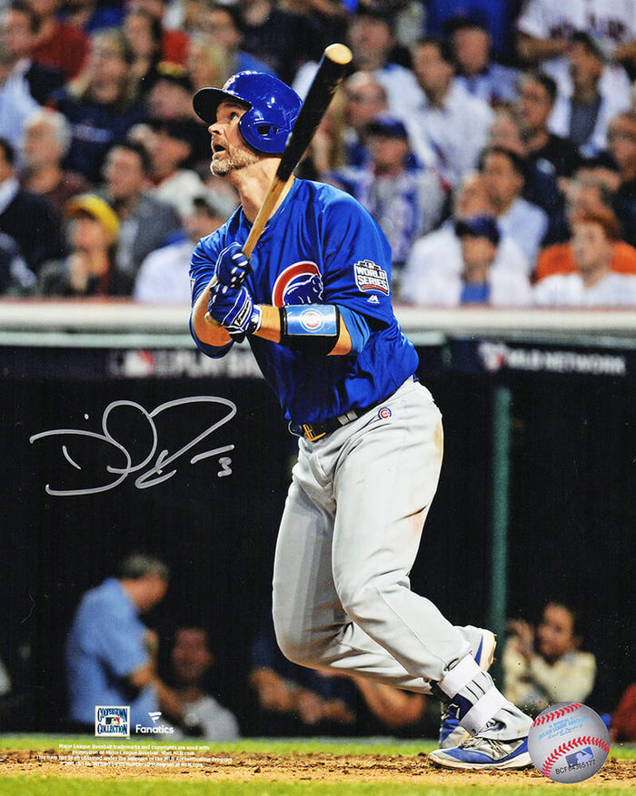 David Ross Autographed Chicago Cubs 2016 WS Game 7 Last Career At Bat HR 8x10 Photo-Powers Sports Memorabilia