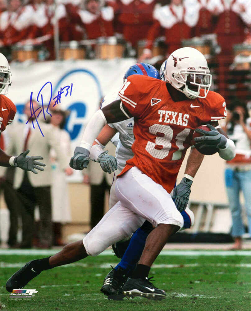 Aaron Ross Autographed Texas Longhorns Action 16x20 Photo-Powers Sports Memorabilia