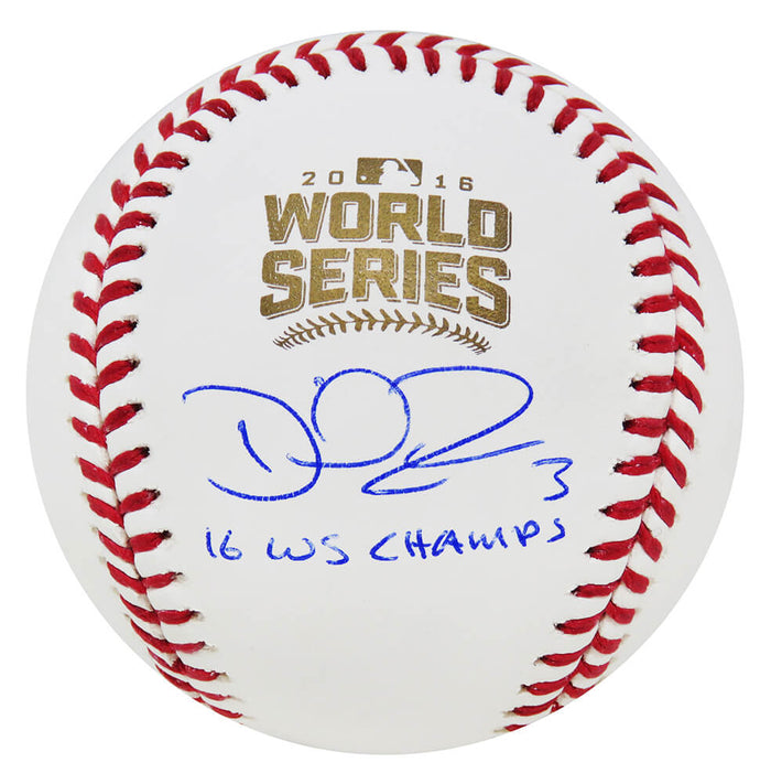 David Ross Autographed Rawlings Official 2016 World Series MLB Baseball with 16 WS Champs-Powers Sports Memorabilia