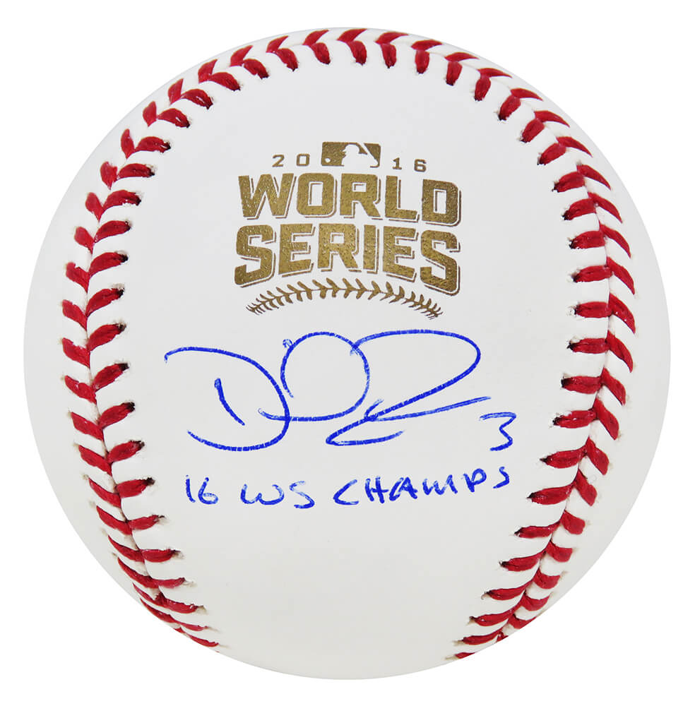 David Ross Autographed Rawlings Official 2016 World Series MLB Baseball with 16 WS Champs-Powers Sports Memorabilia